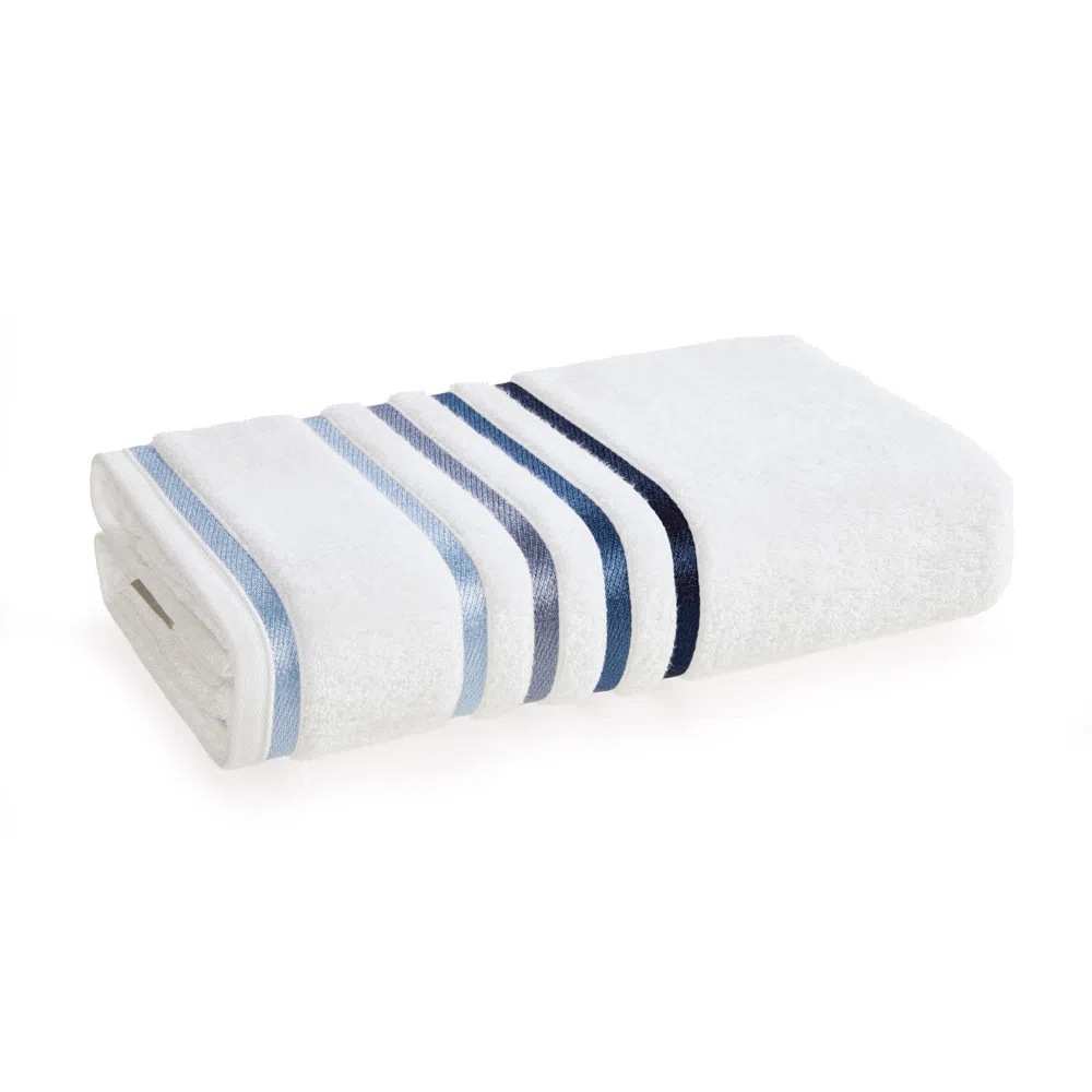 Toalha de Banho Lumina branco/azul - Karsten