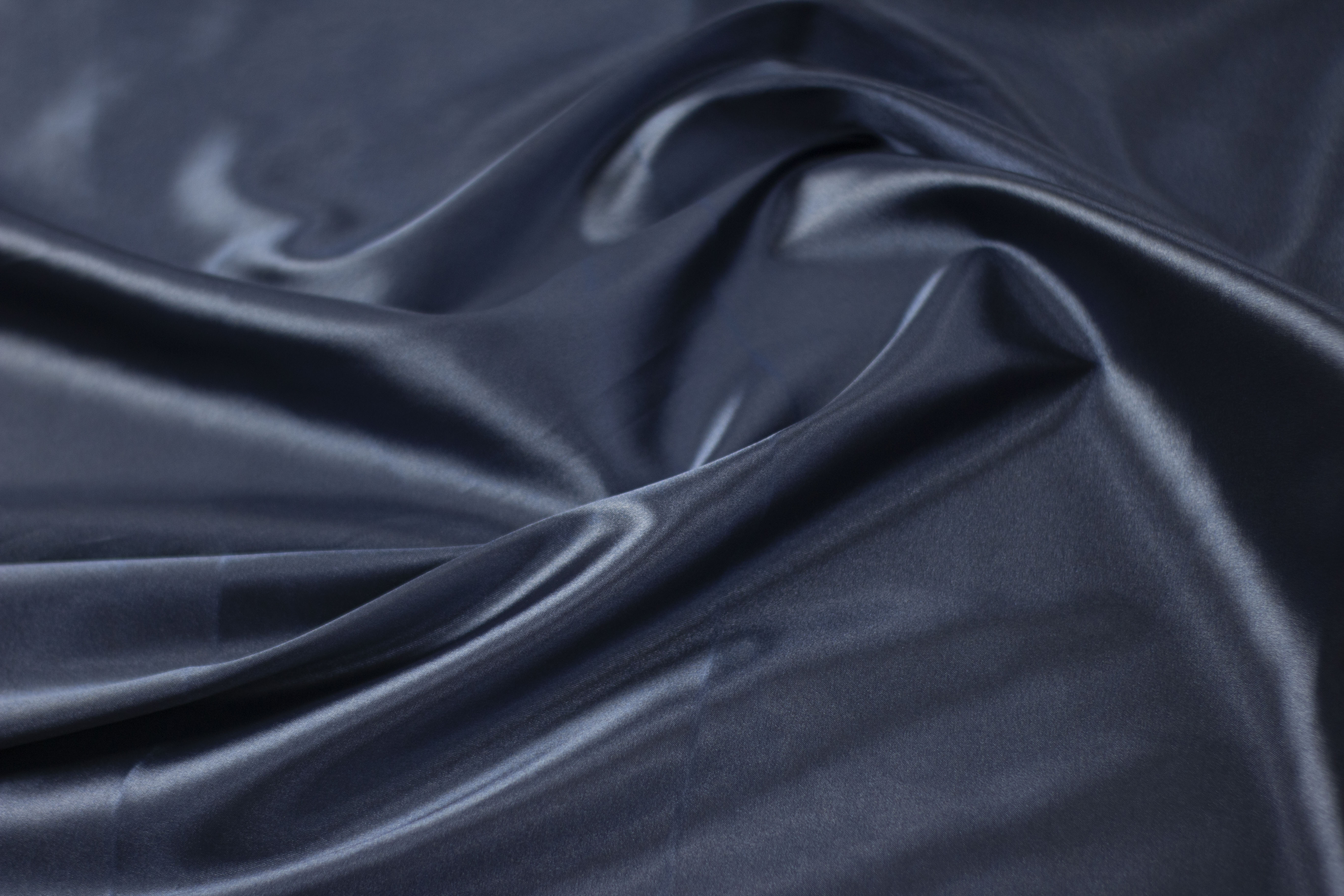 tecido cetim liso com elastano - azul marinho