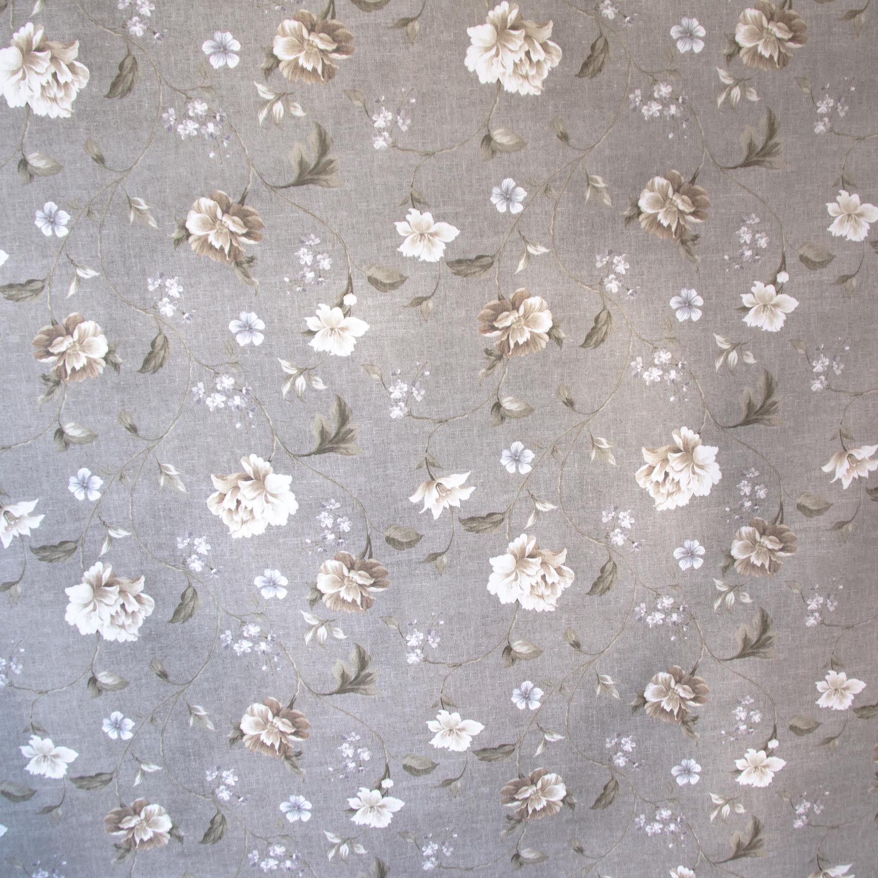 Tecido para decoração havana estampa digital Floral Cinza - Dohler