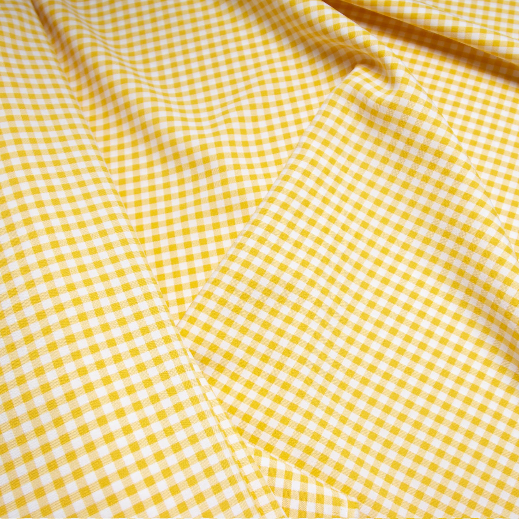 Tecido Oxford Estampado Xadrez Pequeno Amarelo Oma Tecidos Enxovais