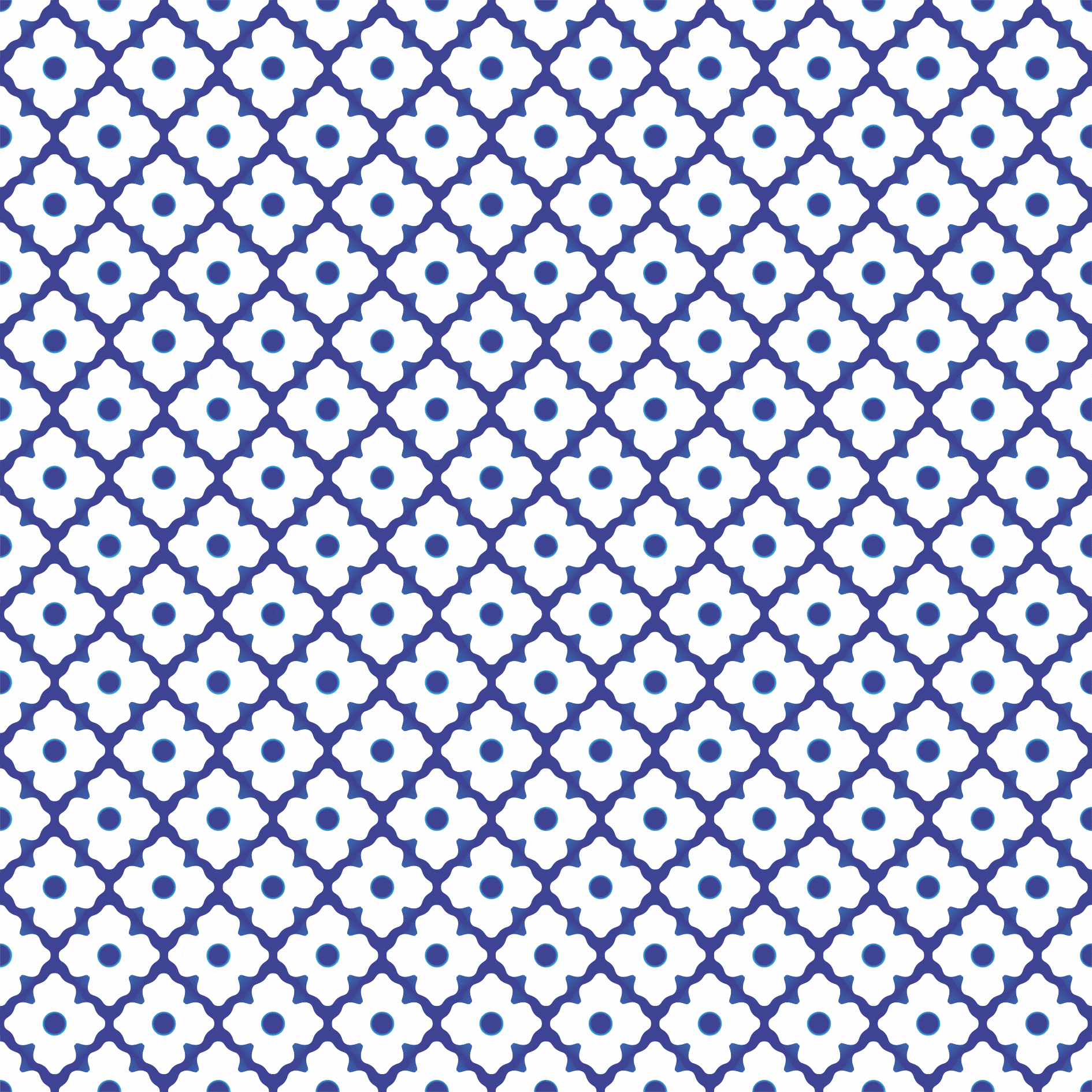 Tecido Tricoline estampado Geométrico Azul