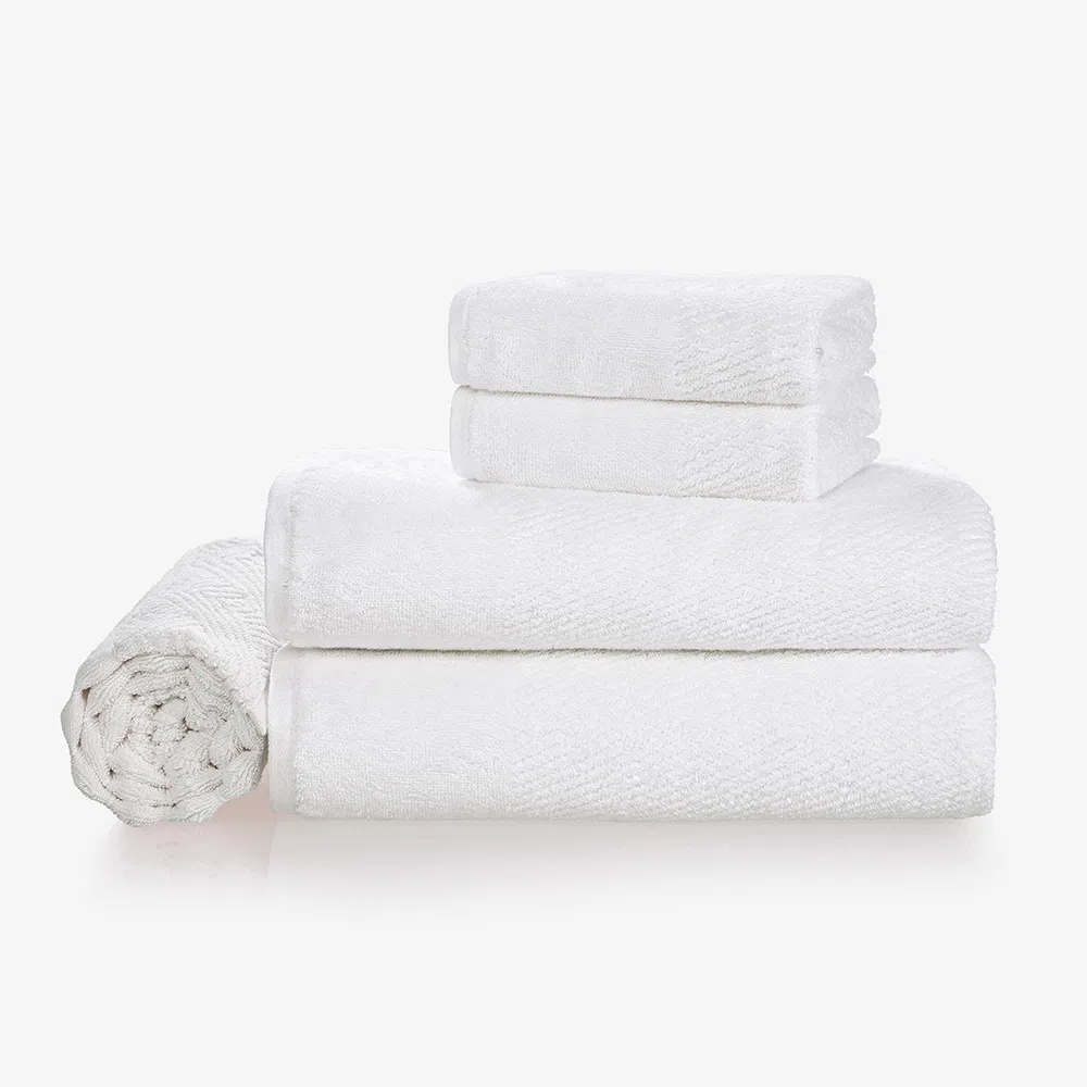 Jogo de toalha Banhão 5 peças Trussardi 100% algodão Casteli - Branco 