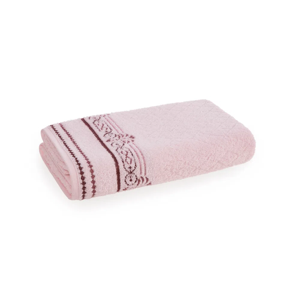 Toalha de banho Melissa marshmallow/rosa - Karsten