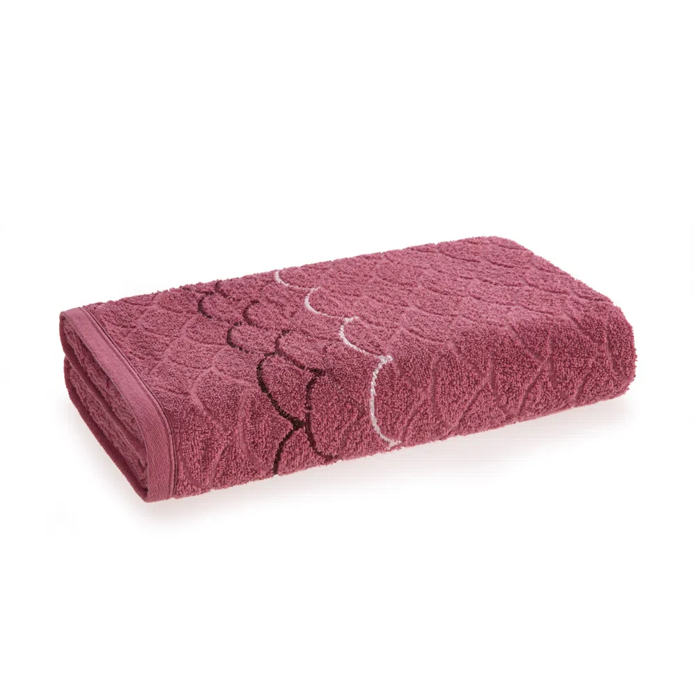 Toalha de banho Muriel amaranto/rosa - Karsten