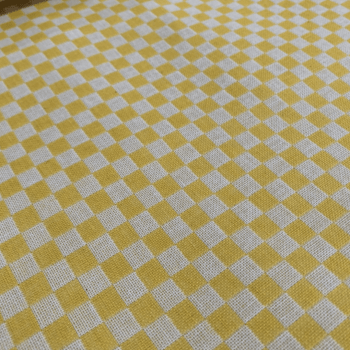 Tecido Xadrez para bordar amarelo - Estilotex