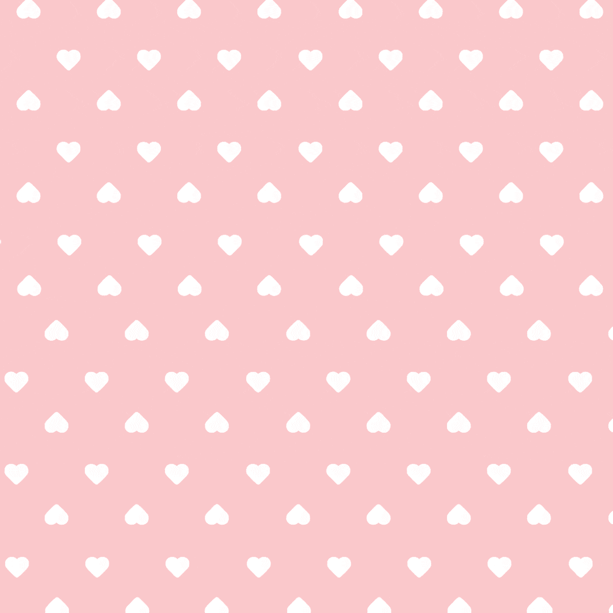Tecido Tricoline estampado coração branco com fundo rosa